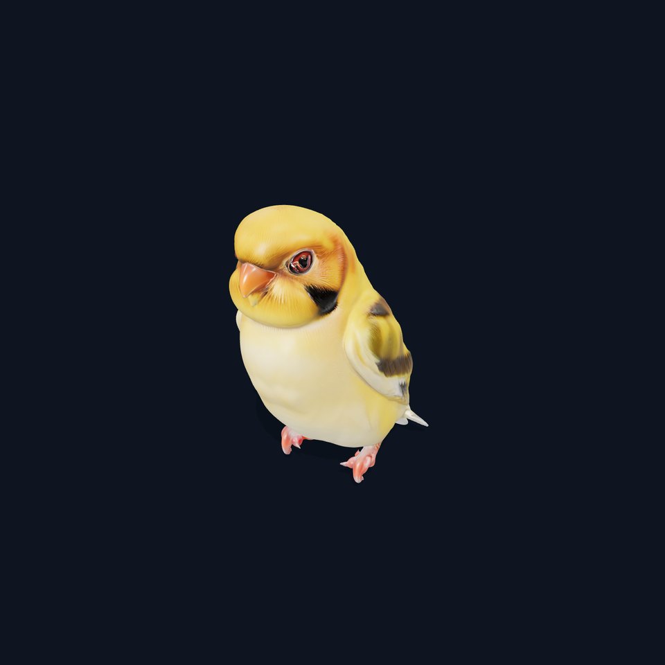 Golden Finch Bird model pack viewer poster