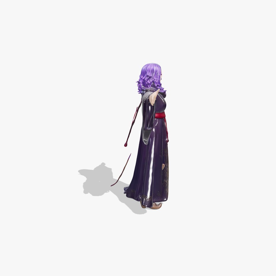 Purple Sorceress Robe model pack viewer poster