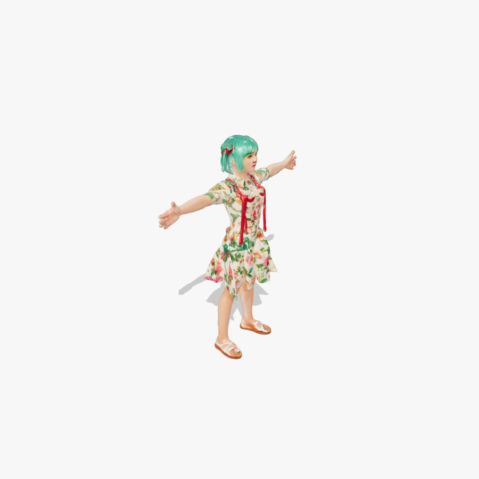 Floral Dress Character model pack viewer poster