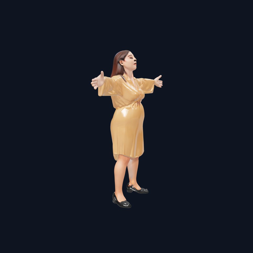 Golden Maternity Dress model pack viewer poster