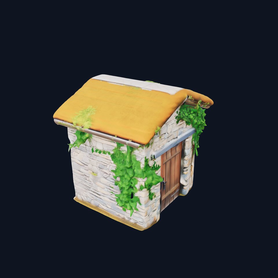 Rustic Stone Cottage model pack viewer poster