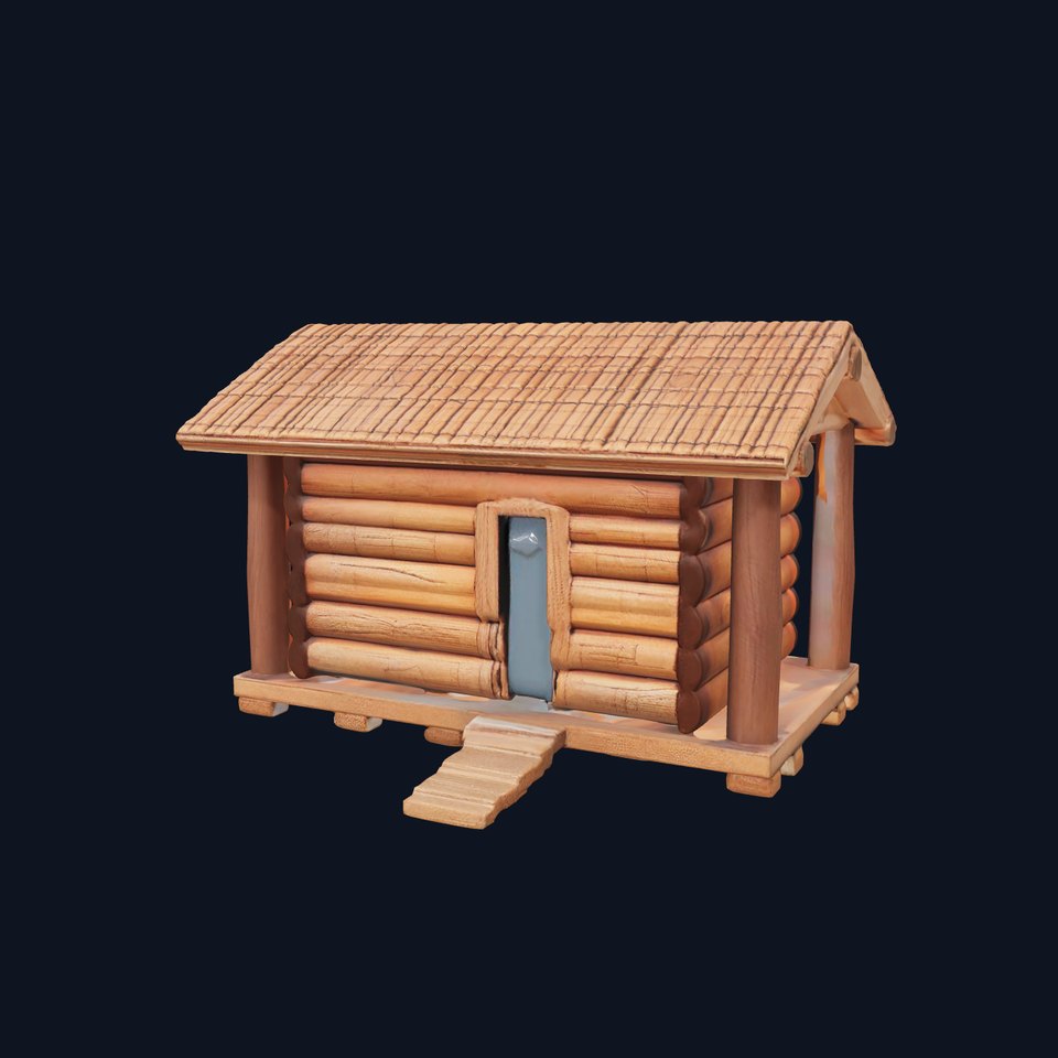 Rustic Log Cabin model pack viewer poster