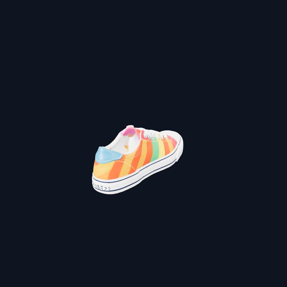 Vibrant Striped Sneaker model pack viewer poster