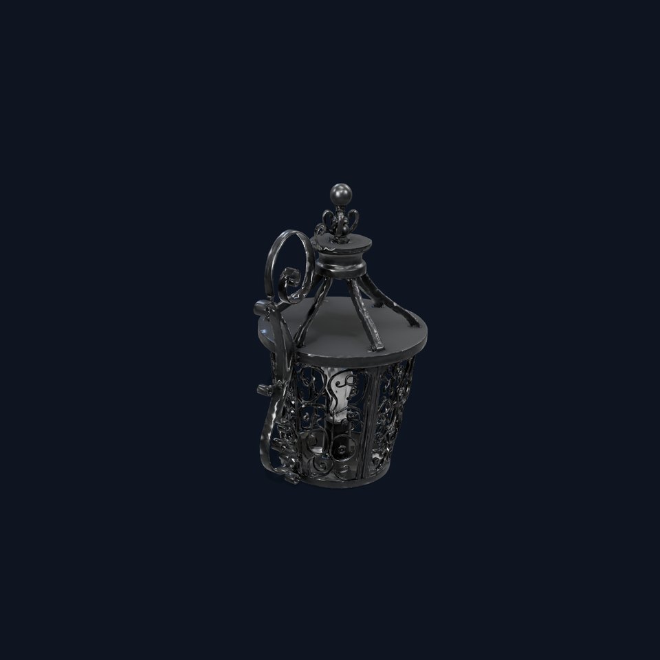 Ornate Iron Lantern model pack