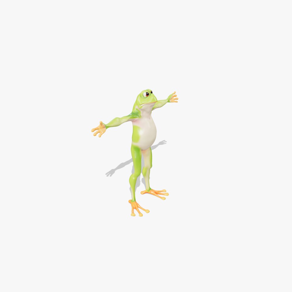 Cheerful Green Frog model pack viewer poster
