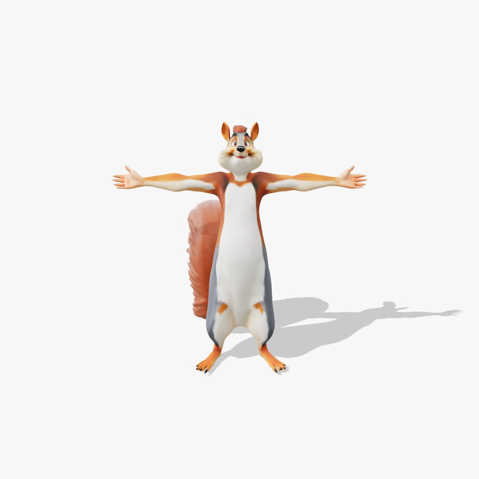 Friendly Squirrel Character model pack viewer poster