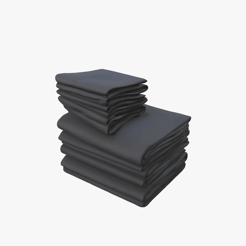Black Cloth Stack model pack viewer poster