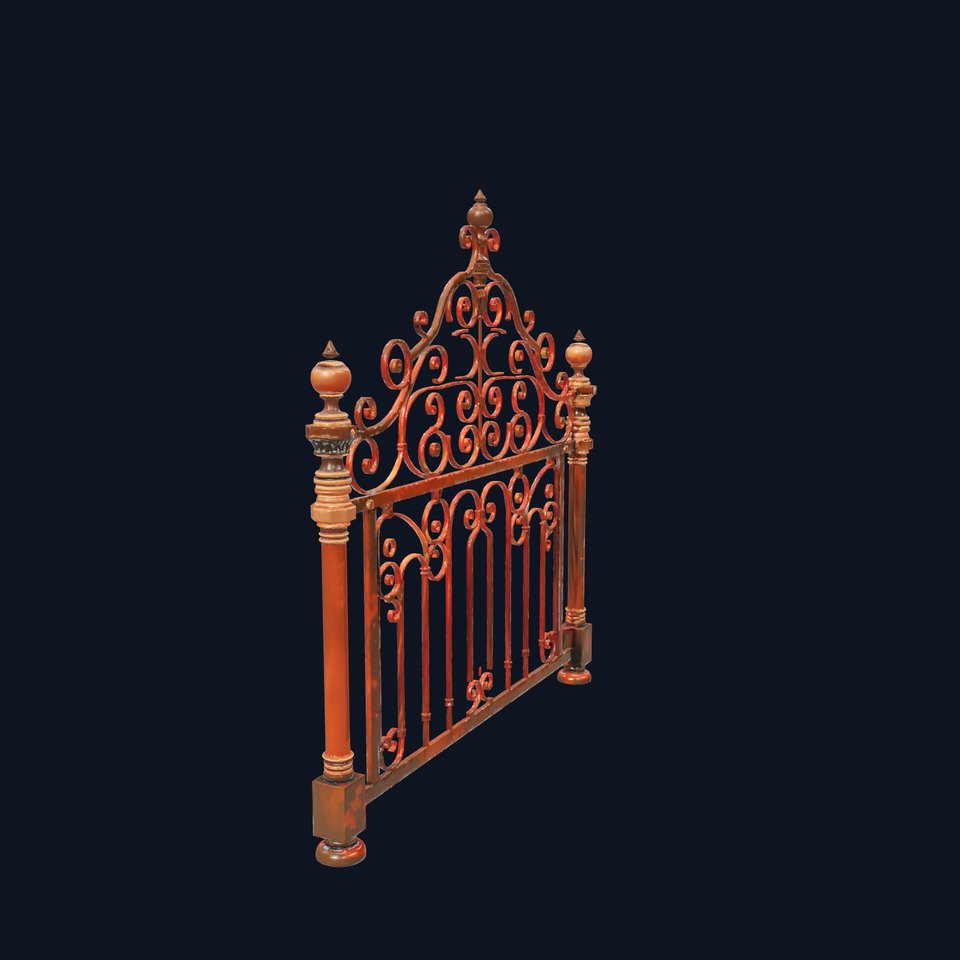 Vintage Wrought Iron Headboard model pack viewer poster