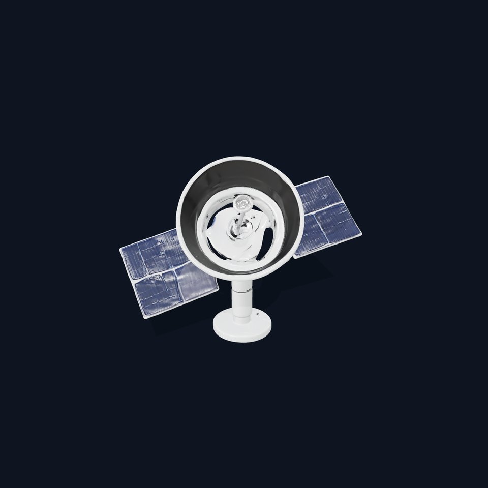 Silver Satellite Antenna model pack