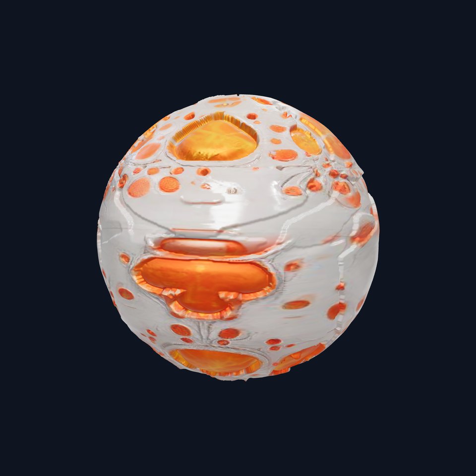 HQ PBR Textures Set Lava Core Metal