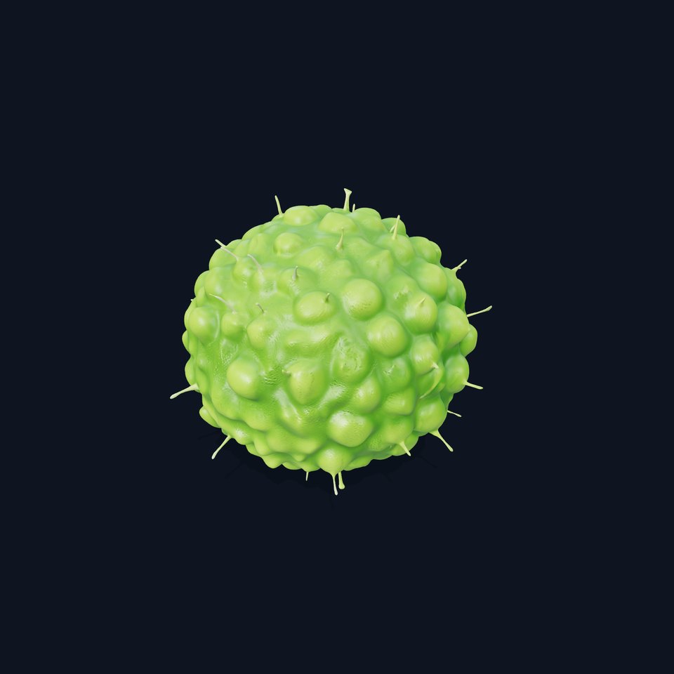 Green Spiked Sphere model pack viewer poster