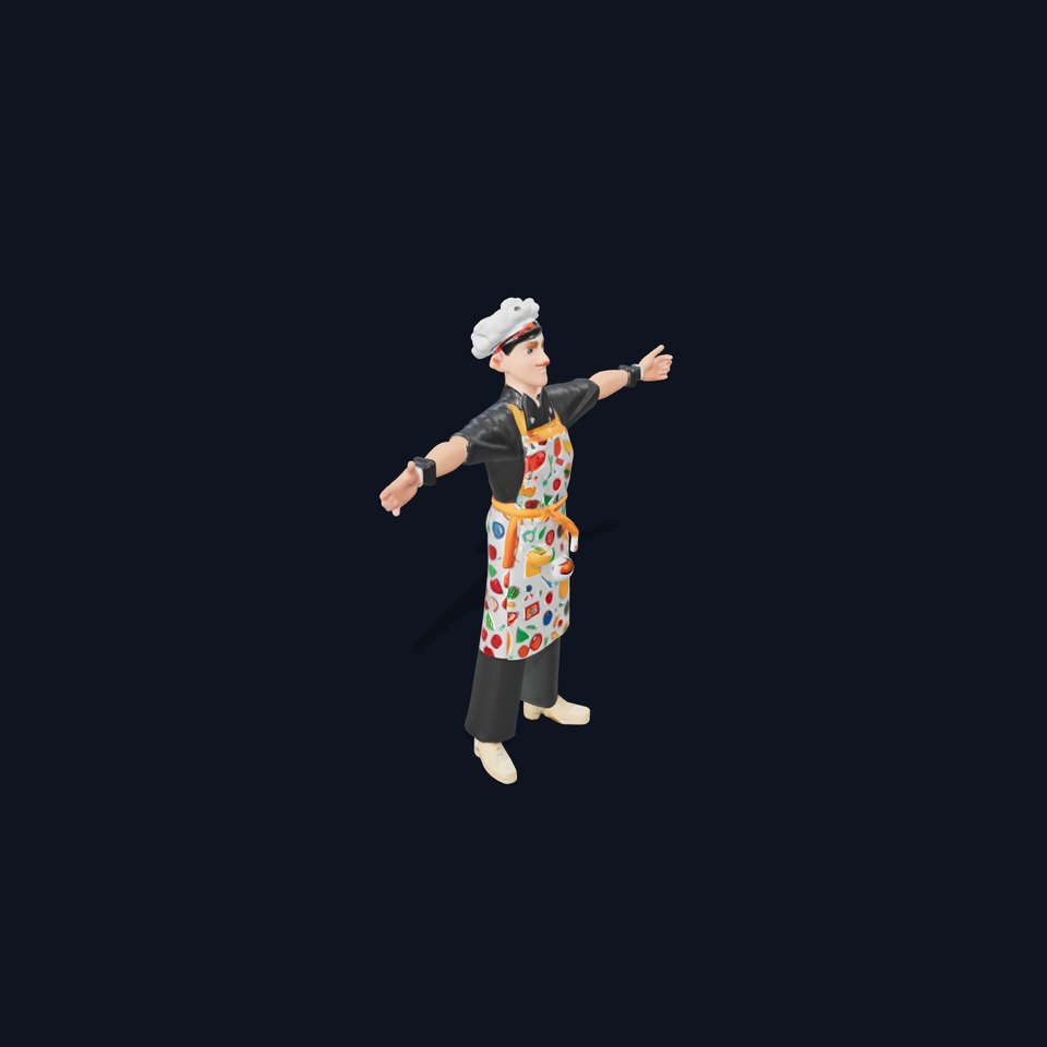 Colorful Chef Character model pack viewer poster