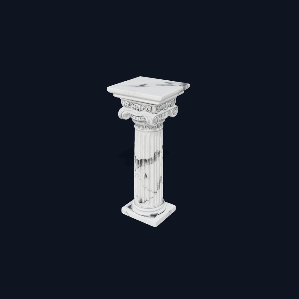 Marble Ionic Column model pack viewer poster