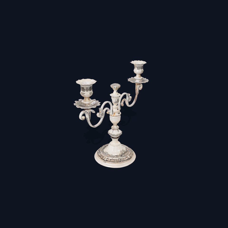 Elegant Silver Candelabra model pack viewer poster