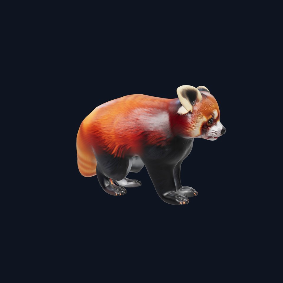 Vibrant Red Panda model pack viewer poster