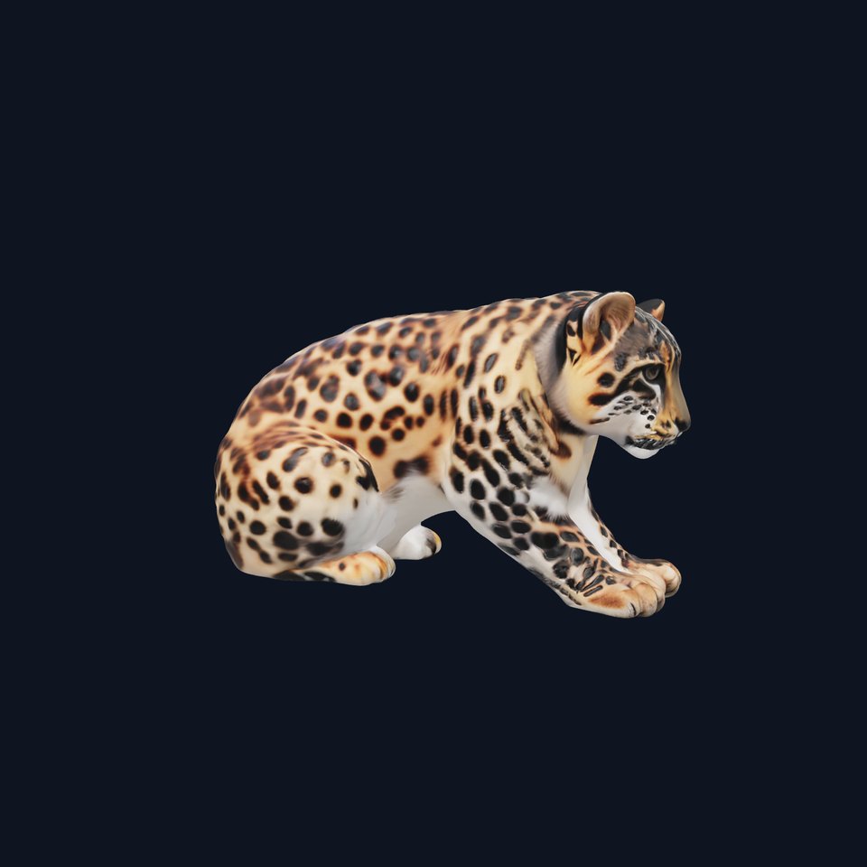 Spotted Leopard Realistic model pack viewer poster