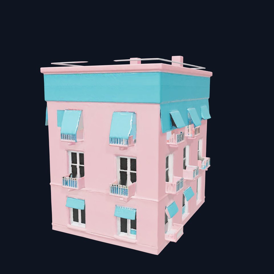 Charming Pink Building model pack viewer poster