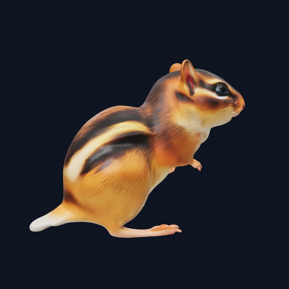 Realistic Chipmunk Creature model pack viewer poster
