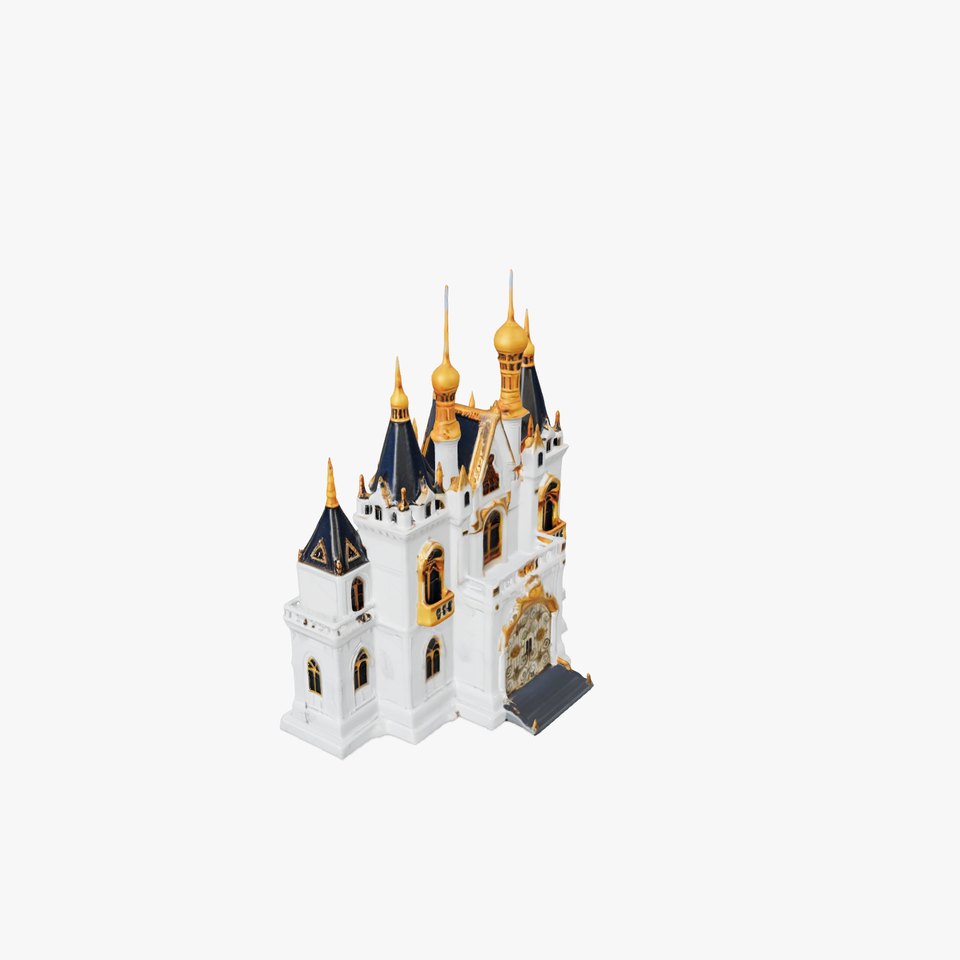 Golden Enchanted Castle model pack viewer poster