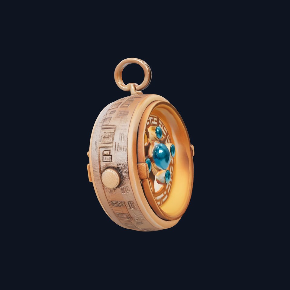 Antique Turquoise Pendant model pack viewer poster