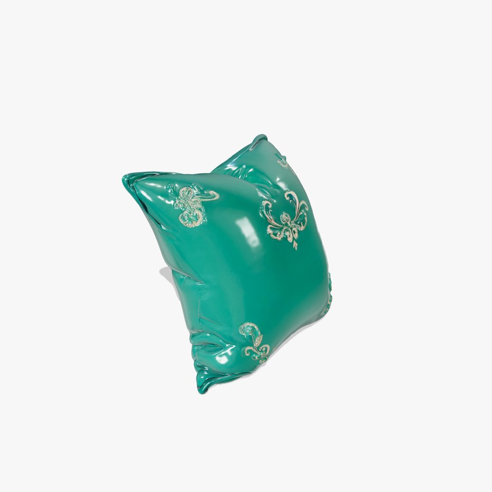 Emerald Embroidered Cushion model pack viewer poster