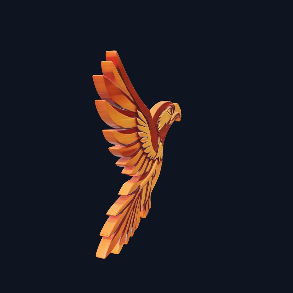 Carved Wooden Eagle model pack viewer poster