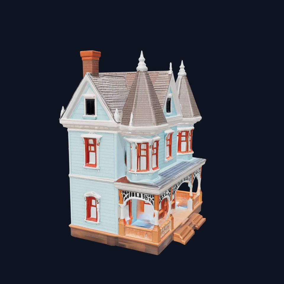 Victorian Blue House model pack viewer poster