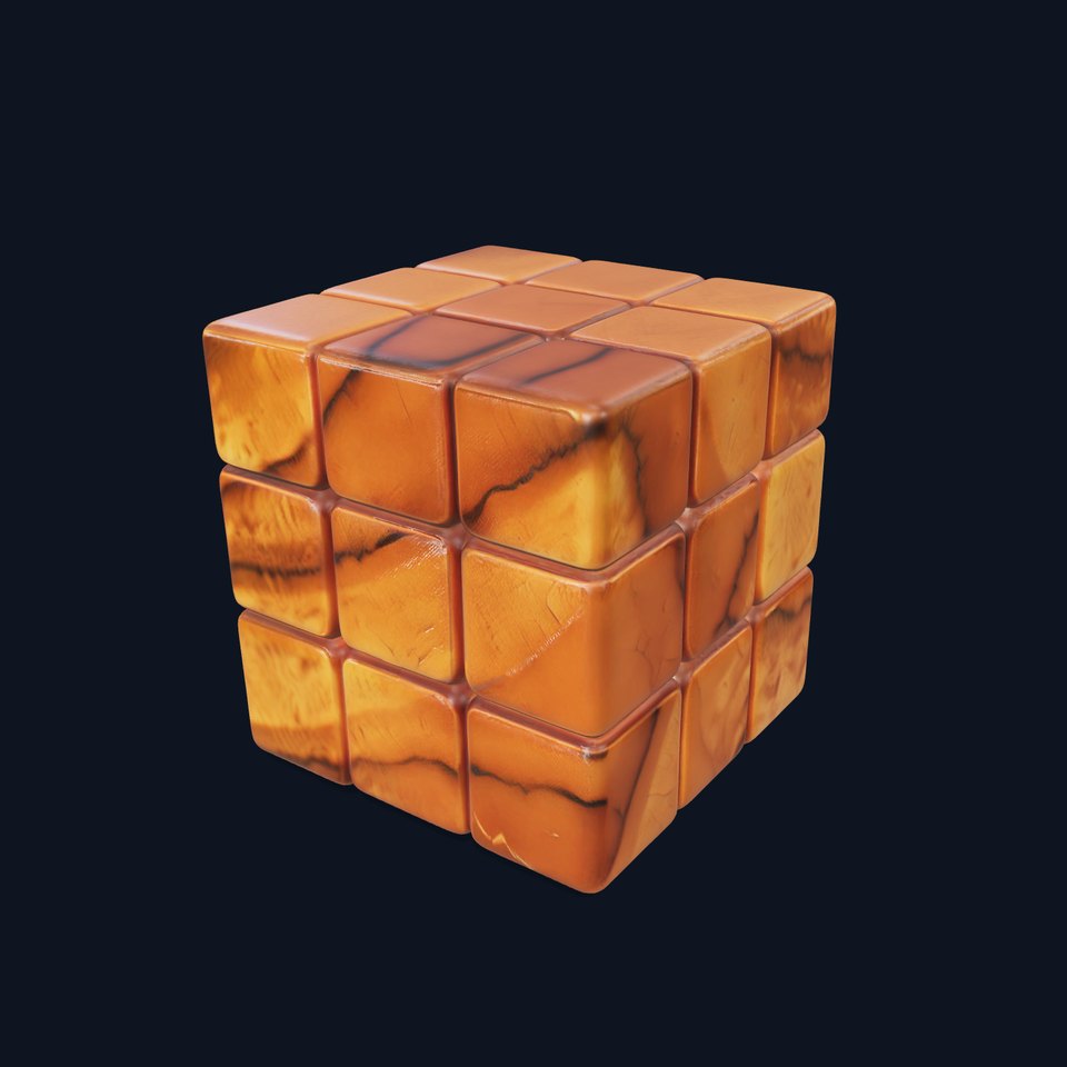 Wooden Puzzle Cube model pack viewer poster
