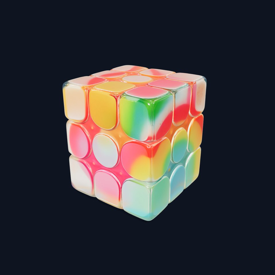 Vibrant Puzzle Cube model pack viewer poster