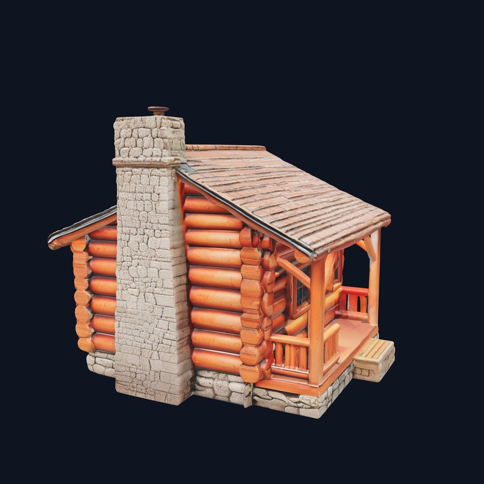 Rustic Log Cabin model pack viewer poster