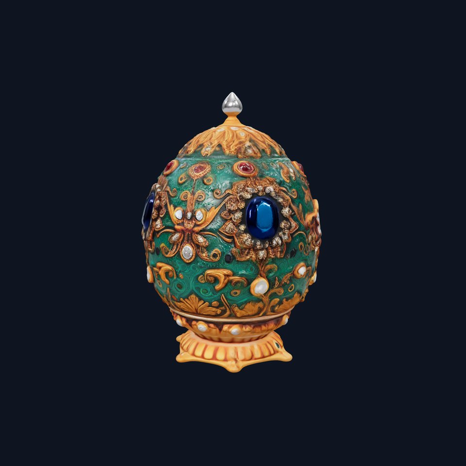 Emerald Jeweled Faberge Egg model pack viewer poster