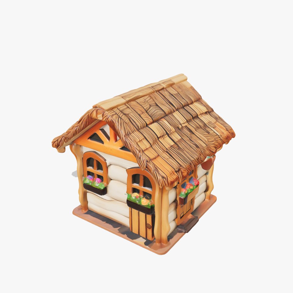 Charming Rustic Cottage model pack viewer poster