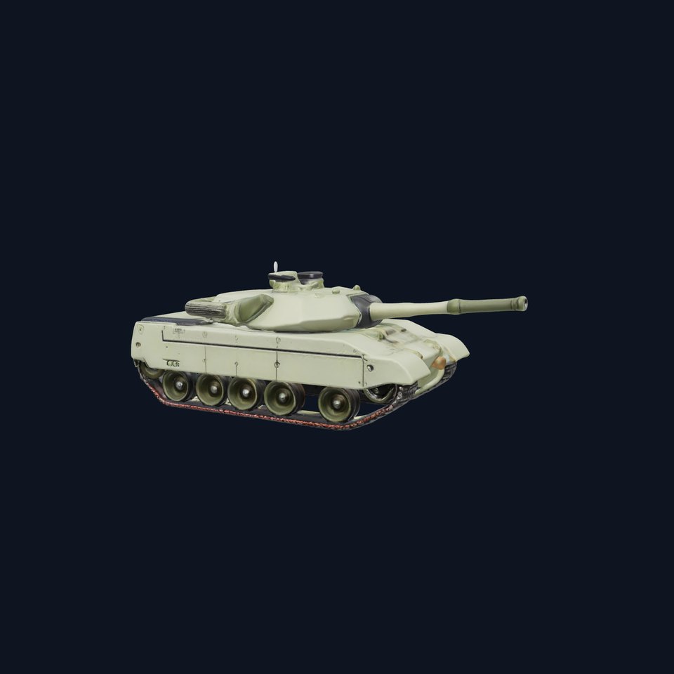 Olive Battle Tank model pack viewer poster