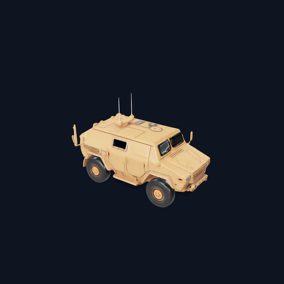 Desert Armored Vehicle model pack viewer poster