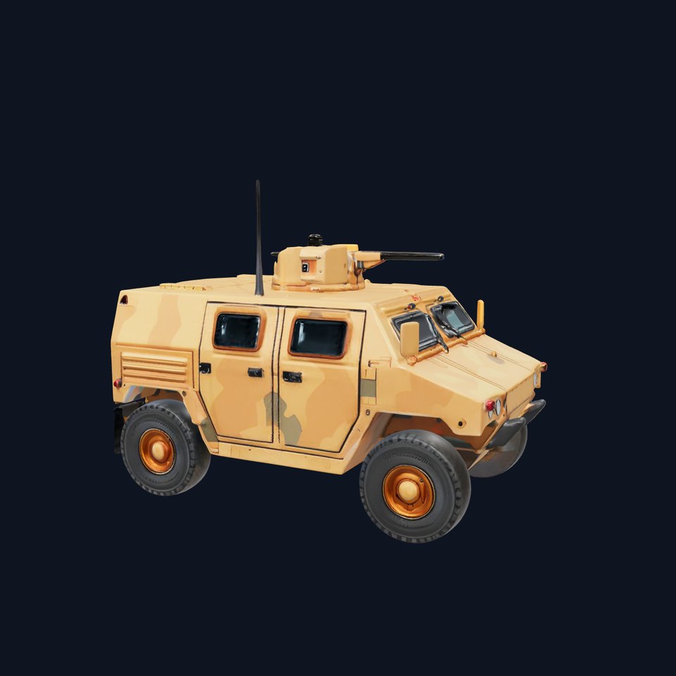 Desert Armored Vehicle model pack viewer poster