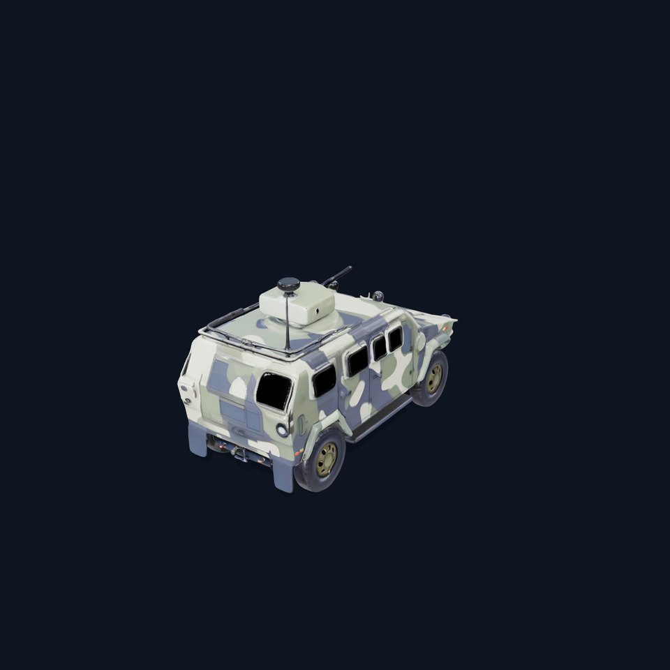 Camouflage Armored Vehicle model pack viewer poster