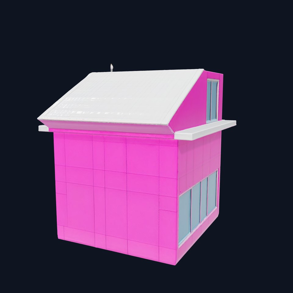 Vibrant Pink House model pack viewer poster