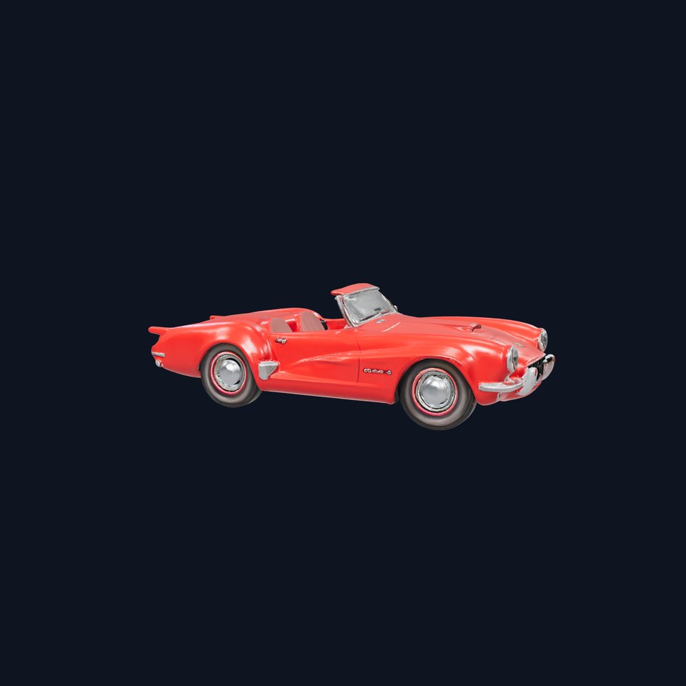 Classic Red Convertible model pack viewer poster