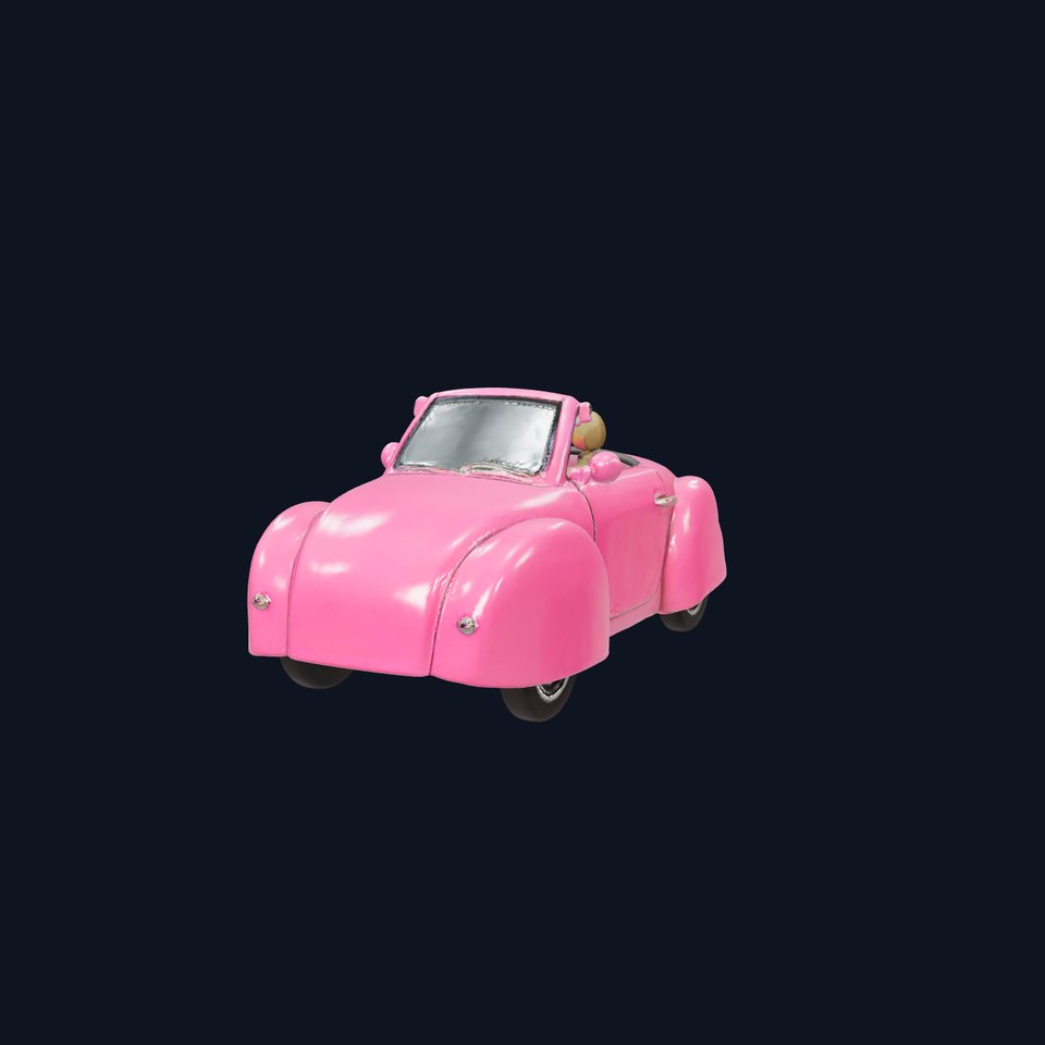 Pink Vintage Convertible model pack viewer poster