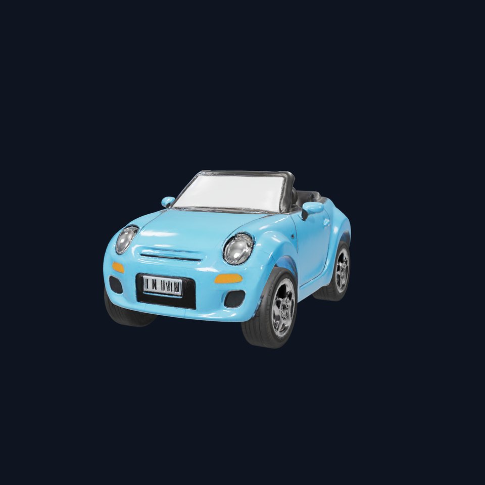 Azure Convertible Car model pack viewer poster