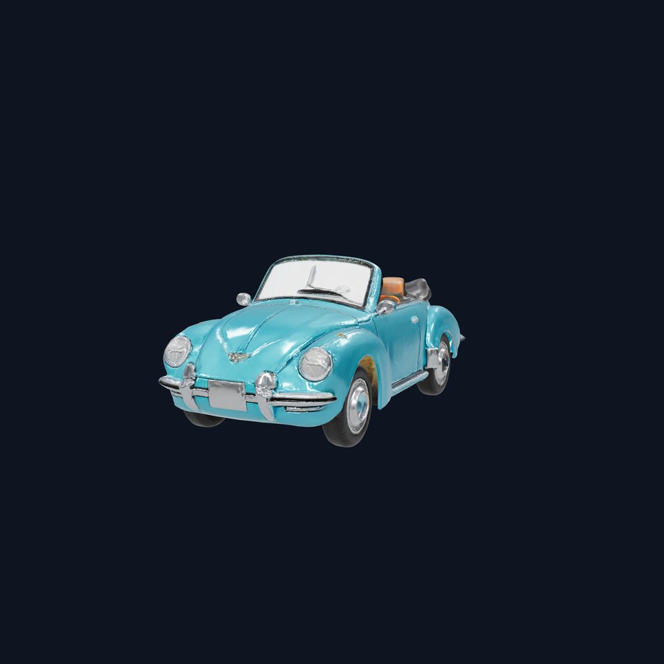 Classic Teal Convertible model pack