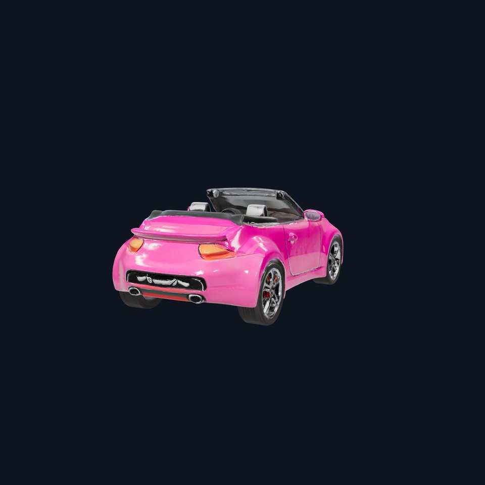Vibrant Pink Convertible model pack viewer poster