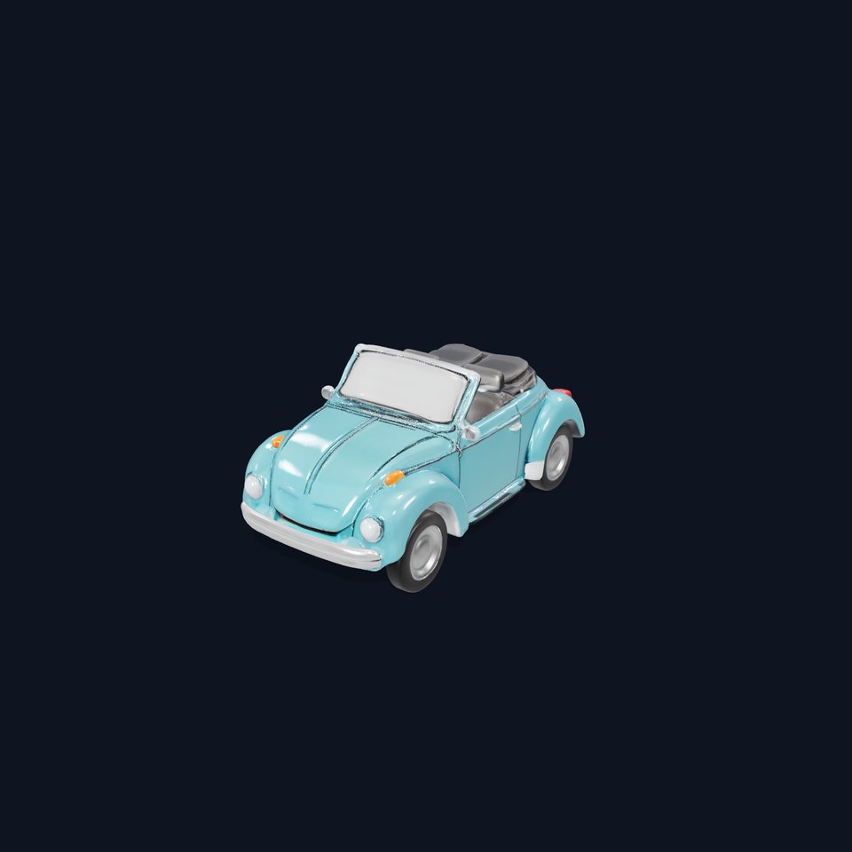 Turquoise Vintage Convertible model pack