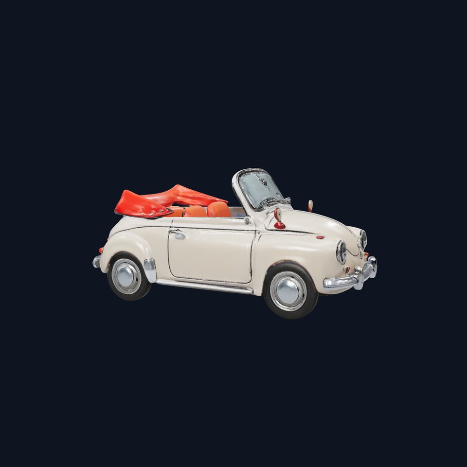 Retro Convertible Car model pack viewer poster