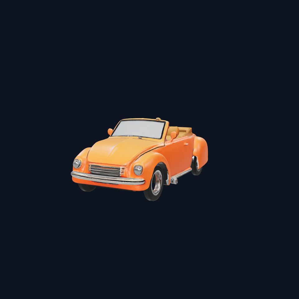 Orange Classic Convertible model pack viewer poster
