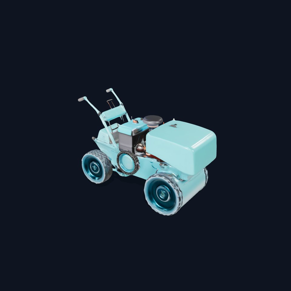 Teal Road Roller model pack viewer poster