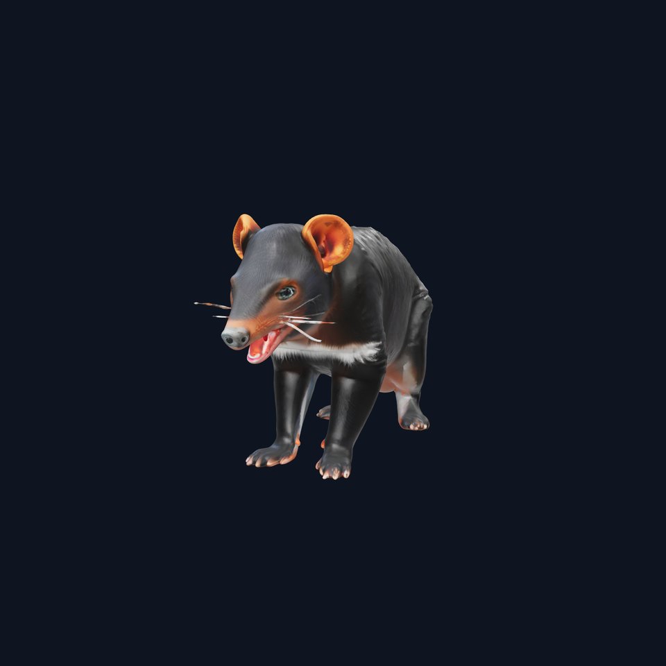 Tasmanian Devil Realistic model pack viewer poster