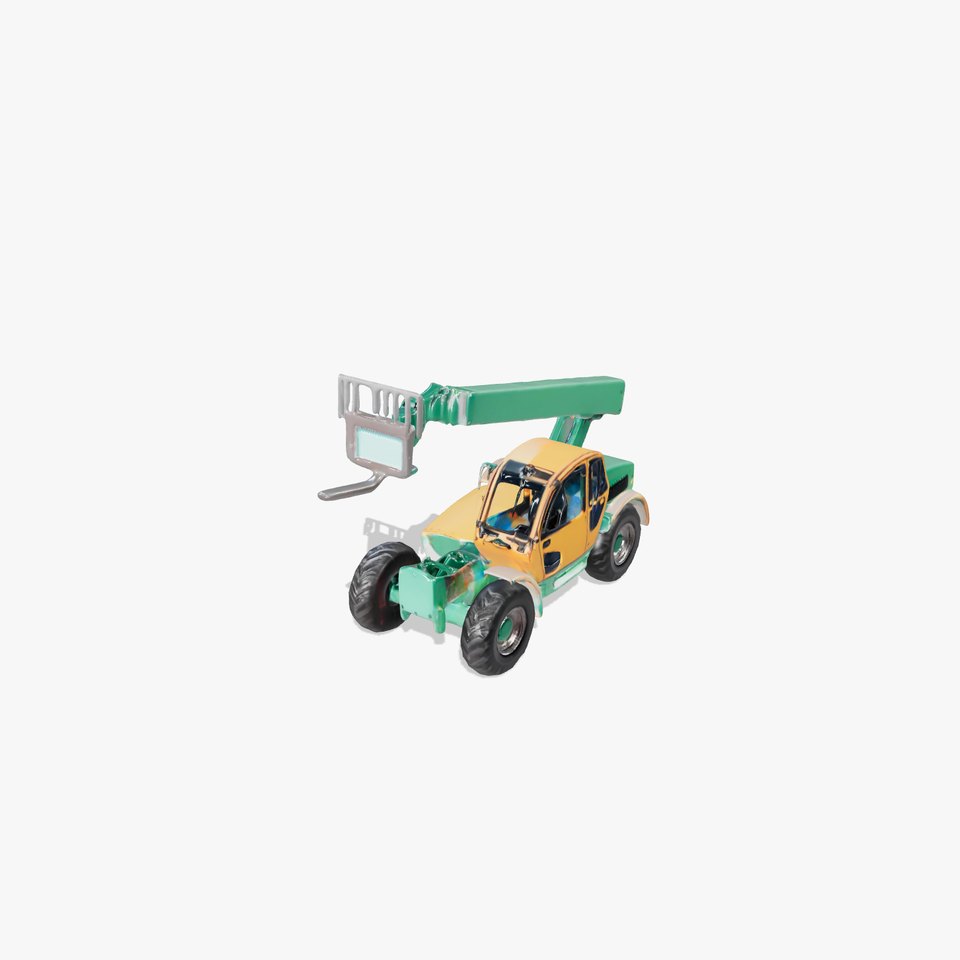 Industrial Green Telehandler model pack viewer poster