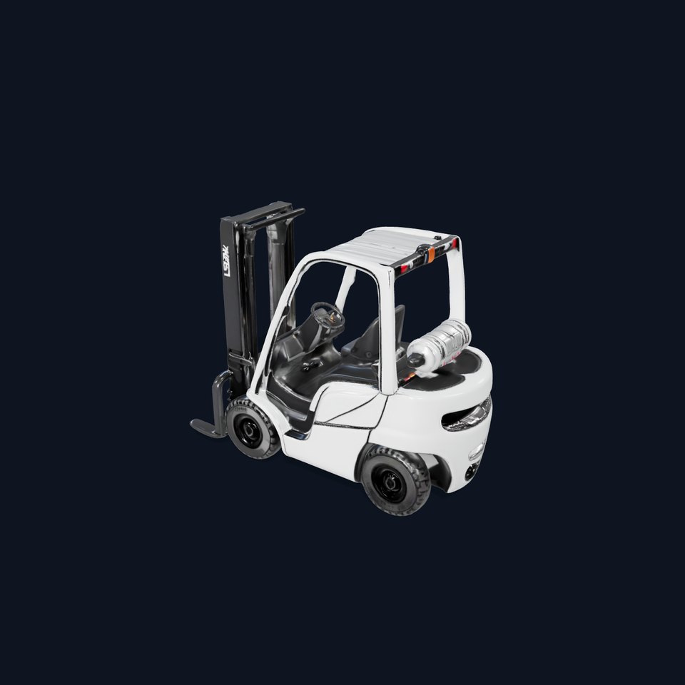 Silver Industrial Forklift model pack viewer poster