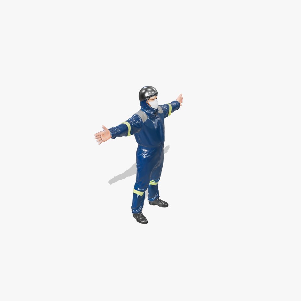 Blue Protective Suit model pack viewer poster